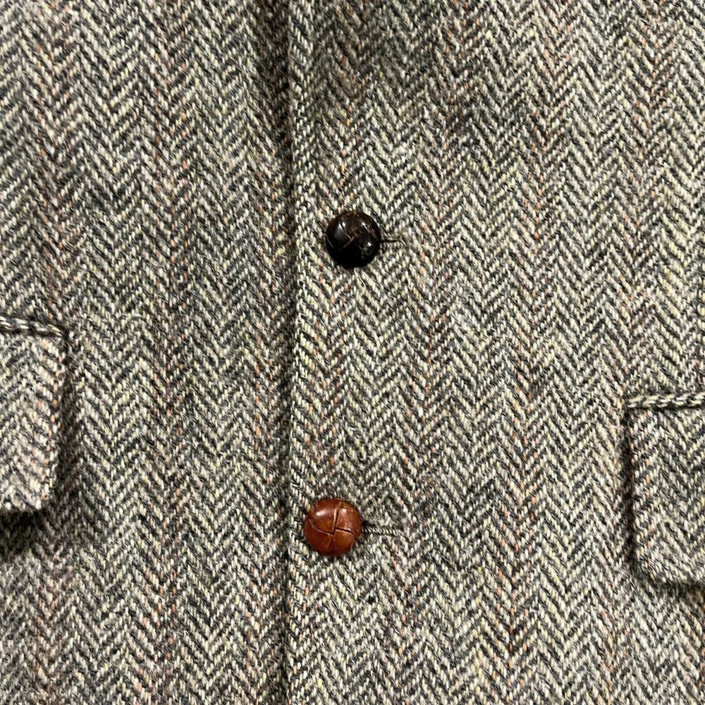 VTG Harris Tweed Blazer Men 40R Scottish Wool‎ Nordstrom Herringbone Sport Coat